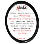 SKALA Gasket Compatible With Prestige Svachh 3 litres Outer Lid (Pack of 1) 195 mm Pressure Cooker