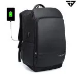 Fur Jaden 30L Black Laptop Backpack Bag with USB Charging Port and Anti Theft Backside Pocket