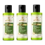 Khadi Organique Neem Tea Tree & Basil Hair Oil For Hair Follicles Growth (Pack of 3) 630 ml