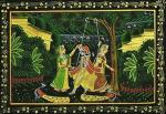 ICAC-Natural Colour on Silk-Radha Krishna-by Miniature Art-14