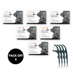 Royalkart 150pcs/Set Bamboo Charcoal Dental Floss Teeth Stick Tooth Pick Interdental Brush Teeth Clean Toothpick Flosser Oral Hygiene