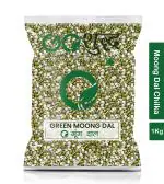 Goshudh Green Moong Dal 1 kg Chilka Moong Dal