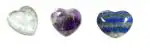 Astroghar Lapis Lazuli Clear Quartz And Amethyst Heart For health And Protection 30 mm