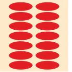 Crazy Sutra 25mm Dots Sticker Paper Round Circle Blank Labels Self Adhesive Red Color (1000pc).