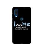 Casotec Quotes Design 3D Printed Hard Back Case Cover for Motorola One Vision
