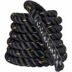 Wearslim Professional All Weather Heavy Duty Poly Dacron Battle Exercise Training Rope, Wear Resistant Thick Battle Rope for CrossFit Workout | Home Workout Equipment -40 Feet