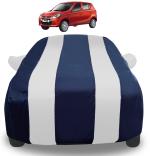 Auto Hub Car Cover Compatible with Maruti Suzuki Alto 800 Old with Mirror Pockets, Triple Stitched, Water Resistant Car Body Cover, Navy, Silver