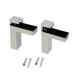 BTL Wall to Glass Clamp Shelf Bracket Adjustable Support Size 3-35 mm Material Zinc Alloy Finish Chrome BGC-GS-2