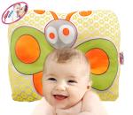 MOM CARES Yellow Butterfly Baby Foam Pillow (0-12 M)
