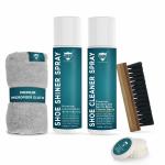 ROYAL CARE PROFESSIONAL ULTIMATE SPRAY CLEANER & SHINE KIT for Shoe |SPRAY CLEANER 200 ML + SHINE 200 ML + MICROFIBER CLOTH + BRUSH + SHINE SPONGE | Works on Leather, Whites, Nubuck, Golf Shoes, Basketball Shoes, Boots, Sandals