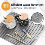 DAOME Silicone Dish Drying Mat For Kitchen, Extra Large Counter Mat, Heat Resistant Slip-Proof Tray Folding Draining Mat (Random Colour)