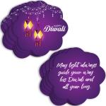 Festiko 42 Pcs Diwali Thank You Cards, Purple Double Sided Cards, Thank You Note Cards With Message