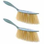 SEVOU Plastic Handle Brush Hand Broom Household Cleaning Brush Soft Bristles Dusting Brush for Bed,Sofa,Furniture,Clothes,Car Pack of 2.