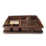 Nayasa Monica Deluxe Kitchen Tray, Utensils Drying Rack For Kitchen With Tray, Dish Stand, Cutlery Holder,Strong & Durable, BPA Free, Ideal For Home & kitchen