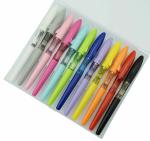 Lanxivi Shark Fine Multicolor Plastic and Polystyrene Jinhao Mako Fountain Pen Fine Nib Diversity Color Lot Shark Pens Case Set with Refillable Converters