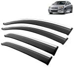 Kingsway Car Wind Deflectors Rain Guard Window Visor for Hyundai Verna 2011, 2012, 2013, 2014, 2015, 2016 Model, Car Door Visor with SS Lining Online India, Car Sun Shades