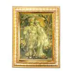 Hawai Gold Plated Radha Krishna Religious Golden Photo Frame for Worship Use cm SFDI127GLDFRM