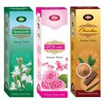 Bidhu Rose,Chandan/Sandal,Rajanigandha Premium Agarbatti/Incense Sticks Sandal, Rose, Rajanigandha (240, Set of 3)