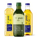 Jivo Cold Press Soyabean Oil, Extra Virgin Olive Oil & Extra - Light Olive Oil (1Litre Each)  