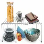 Geschir Stainless Steel Utensils Dish Rack, Multipurpose Rustproof Shelf, Storage Shelves, Stand for Home & Kitchen Cabinet, Cupboard & Pantry