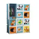 KriShyam 8 Door Plastic Sheet Wardrobe Storage Rack Closest Organizer for Clothes Kids Living Room Bedroom Small Accessories/bookcase/toys