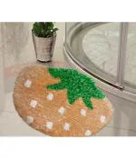 Prozone Cream Cotton Strawberry Door Mat Rugs for Home (16 x 24inches)