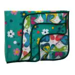 Luvlap Green Baby Wrapper Cum Soft Reversible Blanket 80 X 100 cm