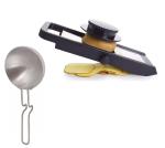 Urban Buy Aluminium Tadka Pan With Steel Potato Greacy Slicer For Chips Vegetable and Multicolour, Pack of 2
