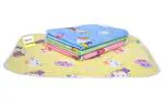 Kwitchy Nappy Changing Mat/Sleeping mats/Water Proof Bed Protector with Foam Cushioned for New Born Baby Sheets (Pack of 4)