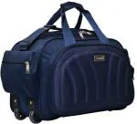 FEDRA Blue Polyester Strolley Duffle Bag with Wheels - 50 L