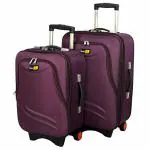 Skyline Red Polyester Spinner Luggage Suitcase with Number Lock -22 inches-Red (S-860-22-R )