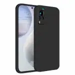 LIRAMARK Silicone Soft Back Cover Case for Vivo X60 (Black)