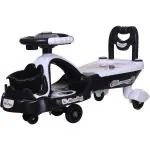 Maanit Baby Panda Ride On Magic Car With storage basket Twister Swinger with Music Car Battery Operated Ride On (Black)