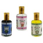 Indra Sugandh Bhandar Multipurpose Cooler Perfume And Diffuser Oil Premium Khus ,Premium Gulab ,Premium Mogra With Free Dropper, 25 Ml Each (Set Of 3)