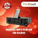 Firetouch FM Radio Speaker with USB 2.0 (Deluxe)- Remote Control Bluetooth, USB, SD Card,(Black)