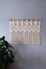 Craftery Beige Cotton Curtains Wall Hanging Parda Backdrop Arch