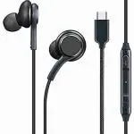 Mobiaspire AK-G Type C Wired Earphone For Samsung Galaxy Note 10+ plus AK-G Type C Wired Earphone Headphone with Mic,Inline Remote, Dynamic Bass and Noise Isolation Compatible for for Samsung S20 FE 5G, S21, S21 FE 5G, S21