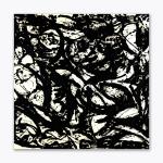 Tamatina Multicolor Jackson Pollock Art Black And White Number 20 Dripped Canvas Painting-36X36 Inch