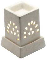 RTWARE Ceramic Electric Aroma Diffuser Oil Burner for Home Fragrance (White Square)