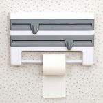 AADCART 4 in 1 Plastic Multifunction Kitchen Roll Storage Rack Cutter for Kitchen, Kitchen Triple Paper Roll Dispenser & Holder for Tissue Paper Roll, Bathroom Storage Organizer (Multi Color)-1 pcs