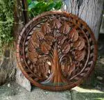 Upzing Decor Crafts Wood Decorative & Hand Crafted | Wall Decor Panel | Wall Plaque | Wall hanging | Wall Mounted | For Living Room | Bedroom | Hallway | Office | Cafe (36x36inch)(Dark Brown)