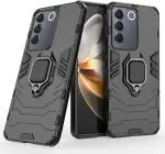 KWINE CASE Vivo V27E 5G Black Plastic Back Cover