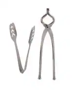 First Front Stainless Steel Momo Tong with Stainless Steel Sandsi Tongs and Multicolour, Pack of 2
