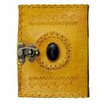 pranjals house Yellow Leather Handmade Diary 100 Pages