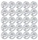 ZENITH 24 Plastic Clear Bobbins for Any Domestic Automatic Sewing Machines comaptible with Usha Janome Singer and Brother Domestic Machine Bobbin Case (Pack of 24)
