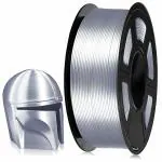 Protomont TECHNOLOGIES FiLAMONT PLA Silk Filament 1.75mm, 3D Printer Filament, Shiny Silk 1.75 PLA Filament, 1kg(2.2Lbs)/Spool (Silk Silver)