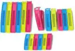 FIVANIO Bag Sealing Clips Large, Medium, Small Bpa Plastic Plastic Clips (Set Of 18, Multicolor)