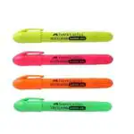 Faber Castell Gel Text Liner Set of 4 [Yellow, Green, Pink, Orange]