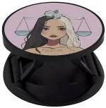 Eggshell Black Silicone Mobile Finger Grip Back Holder for All Basic Cell Phone And Tablets