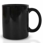 HINS Ceramic Coffee Mug (Black, Set of 1) Tea Coffee 325ml Microwave Safe Mug and Safe Dish Wash Mug for Friend Gift and Family Strong Mug